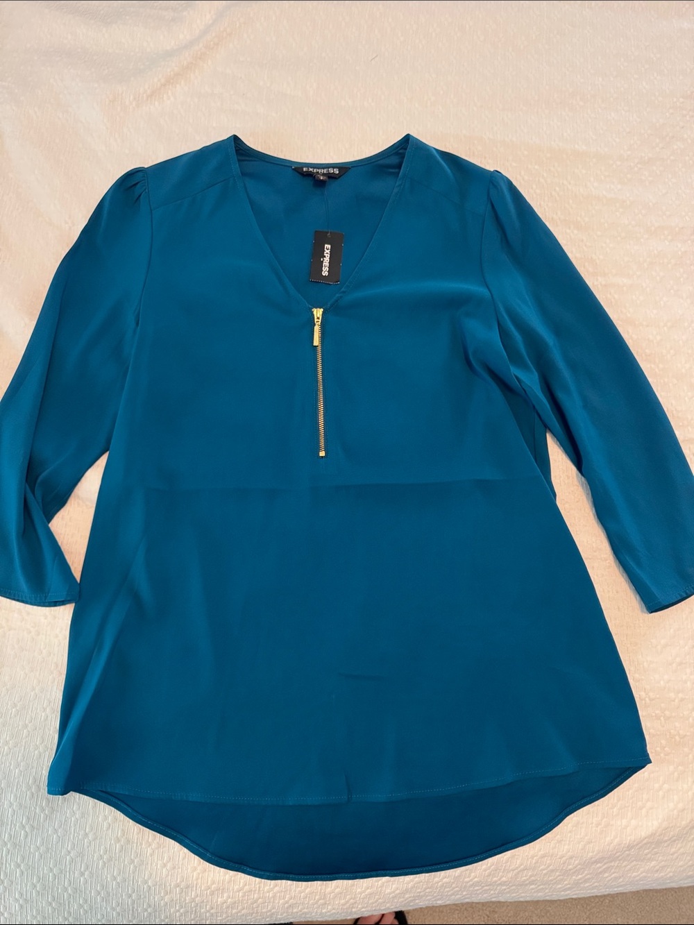 EXPRESS zip front blouse
